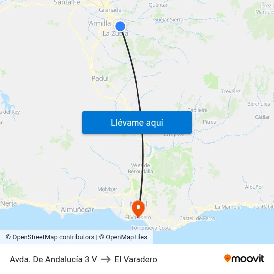 Avda. De Andalucía 3 V to El Varadero map