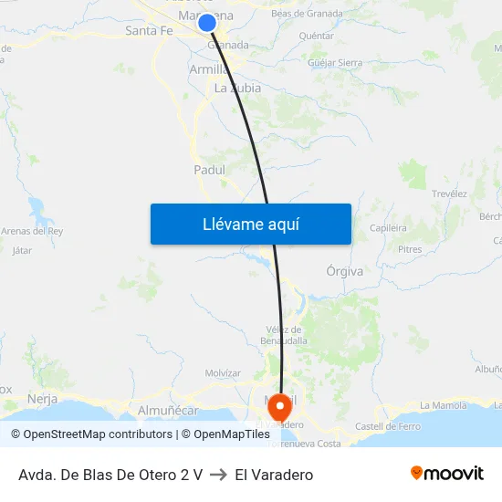 Avda. De Blas De Otero 2 V to El Varadero map