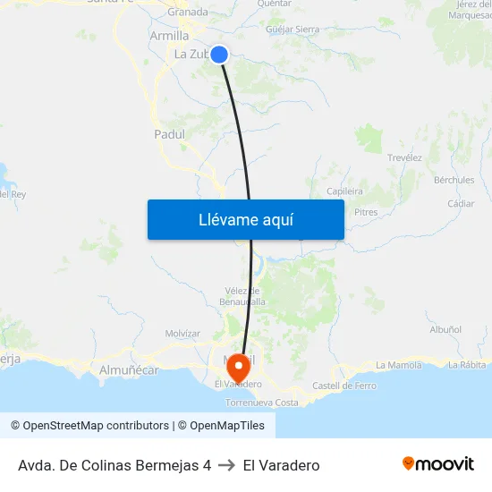 Avda. De Colinas Bermejas 4 to El Varadero map