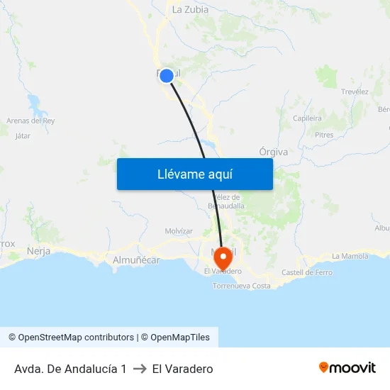Avda. De Andalucía 1 to El Varadero map