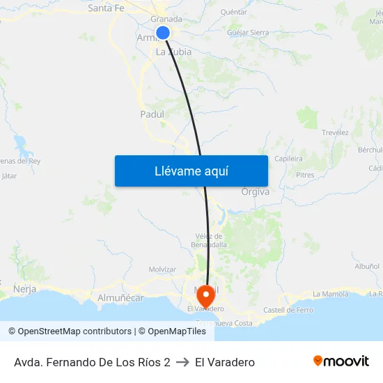 Avda. Fernando De Los Ríos 2 to El Varadero map