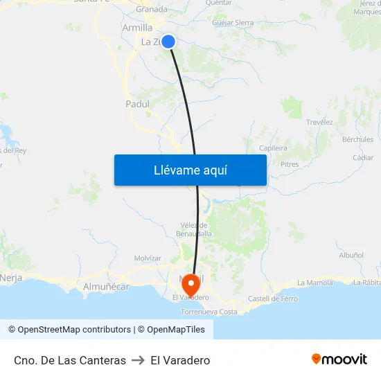 Cno. De Las Canteras to El Varadero map