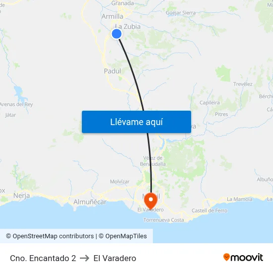 Cno. Encantado 2 to El Varadero map