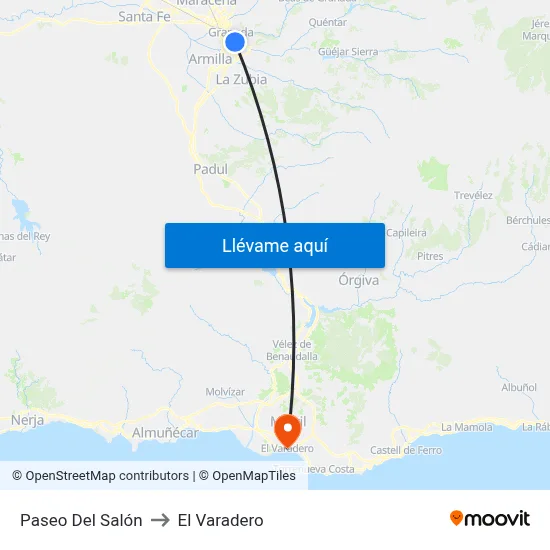Paseo Del Salón to El Varadero map
