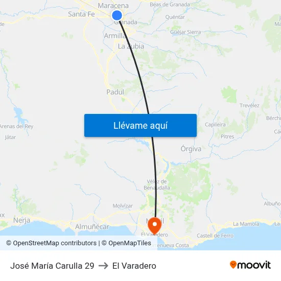José María Carulla 29 to El Varadero map