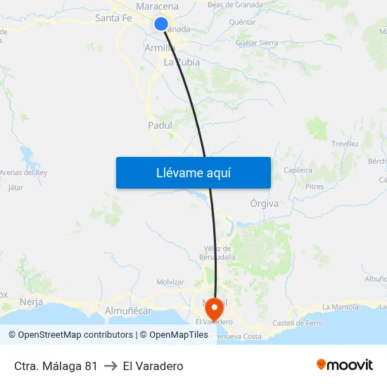 Ctra. Málaga 81 to El Varadero map