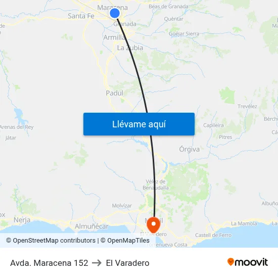 Avda. Maracena 152 to El Varadero map