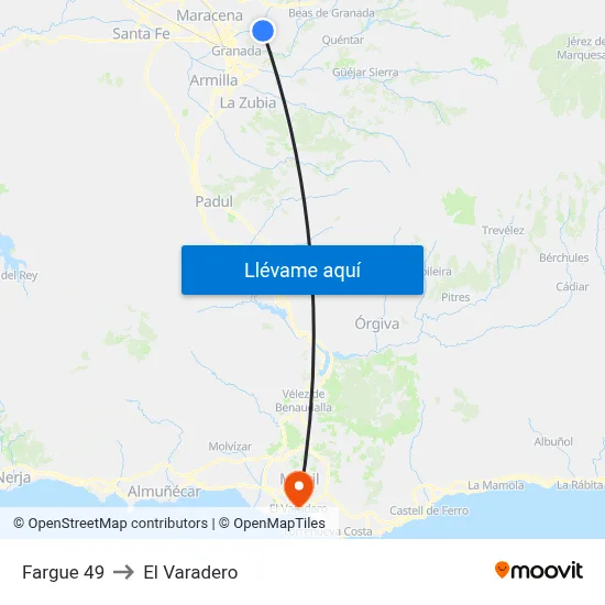 Fargue 49 to El Varadero map
