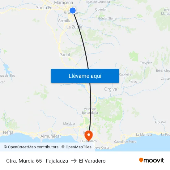 Ctra. Murcia 65 - Fajalauza to El Varadero map