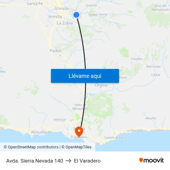 Avda. Sierra Nevada 140 to El Varadero map