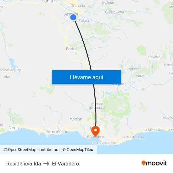 Residencia Ida to El Varadero map