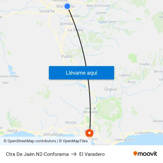 Ctra De Jaén.N2-Conforama to El Varadero map