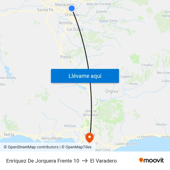 Enríquez De Jorquera Frente 10 to El Varadero map