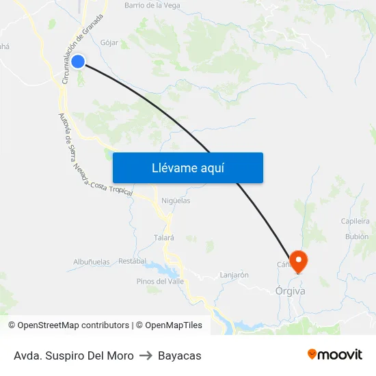 Avda. Suspiro Del Moro to Bayacas map