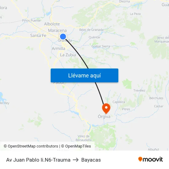 Av Juan Pablo Ii.N6-Trauma to Bayacas map