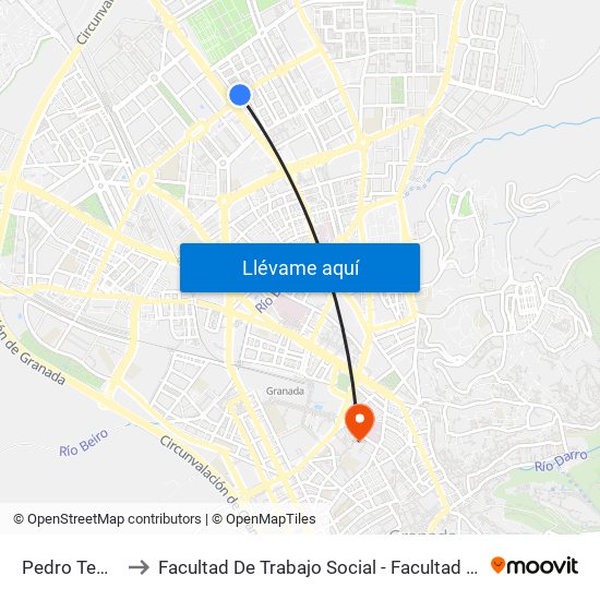 Pedro Temboury 1 to Facultad De Trabajo Social - Facultad De Ciencias Del Trabajo map