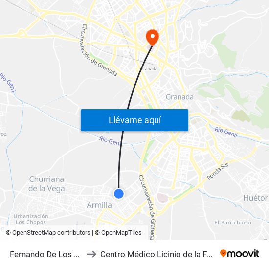 Fernando De Los Ríos to Centro Médico Licinio de la Fuente map