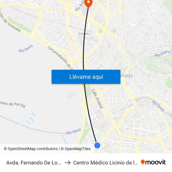 Avda. Fernando De Los Ríos 2 to Centro Médico Licinio de la Fuente map