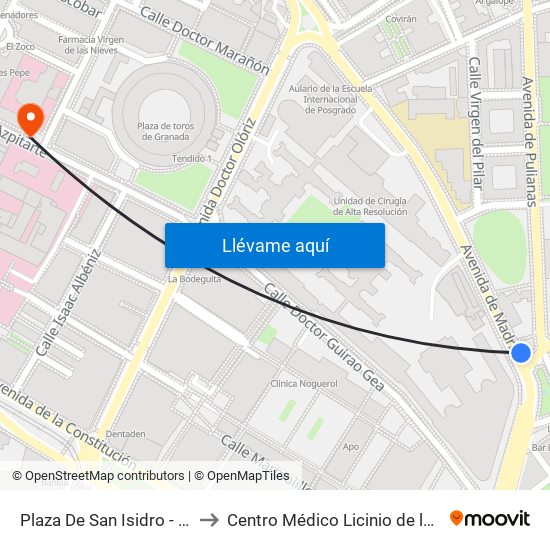 Plaza De San Isidro - Iglesia to Centro Médico Licinio de la Fuente map