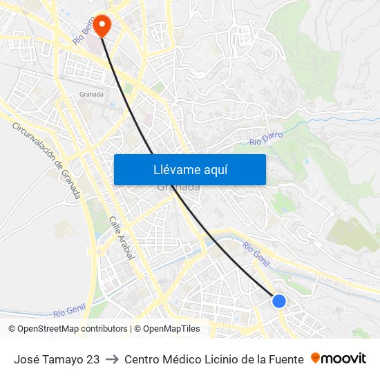 José Tamayo 23 to Centro Médico Licinio de la Fuente map