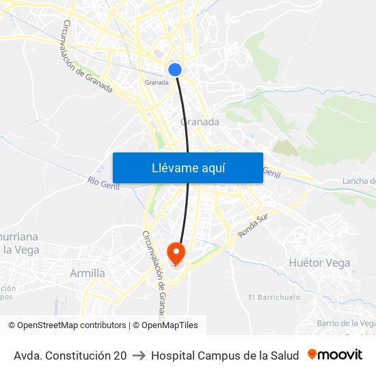 Avda. Constitución 20 to Hospital Campus de la Salud map