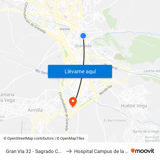 Gran Vía 32 - Sagrado Corazón to Hospital Campus de la Salud map