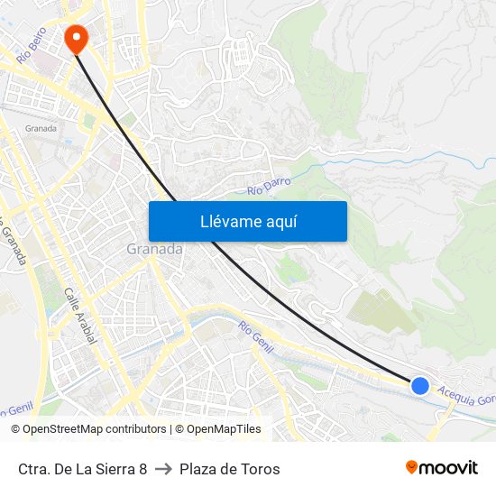 Ctra. De La Sierra 8 to Plaza de Toros map