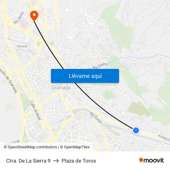 Ctra. De La Sierra 9 to Plaza de Toros map