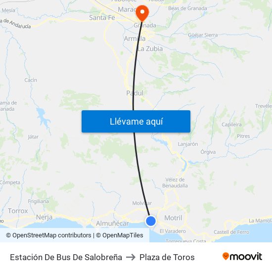 Estación De Bus De Salobreña to Plaza de Toros map