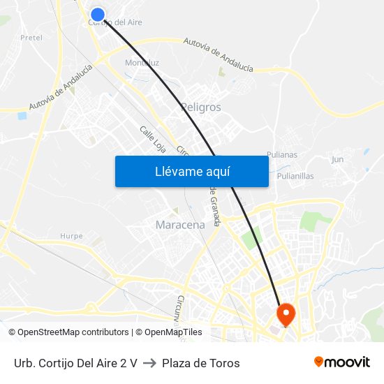 Urb. Cortijo Del Aire 2 V to Plaza de Toros map