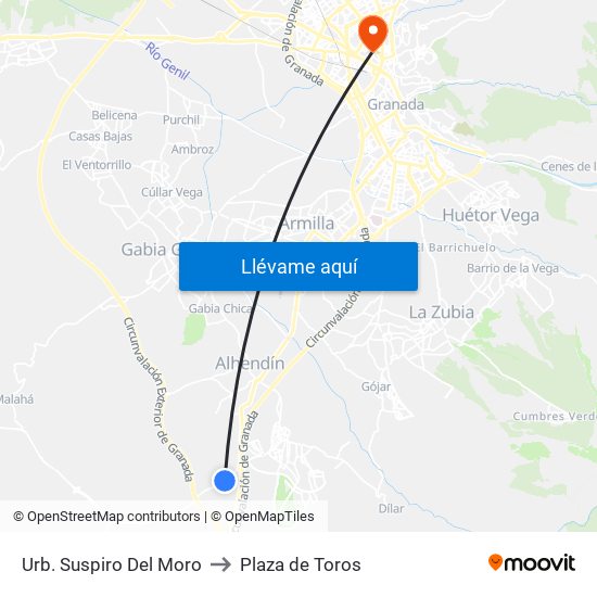 Urb. Suspiro Del Moro to Plaza de Toros map