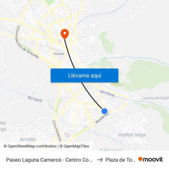 Paseo Laguna Cameros - Centro Comercial to Plaza de Toros map