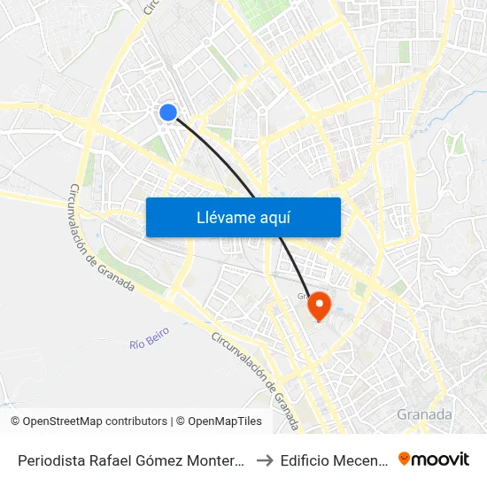 Periodista Rafael Gómez Montero 3 to Edificio Mecenas map