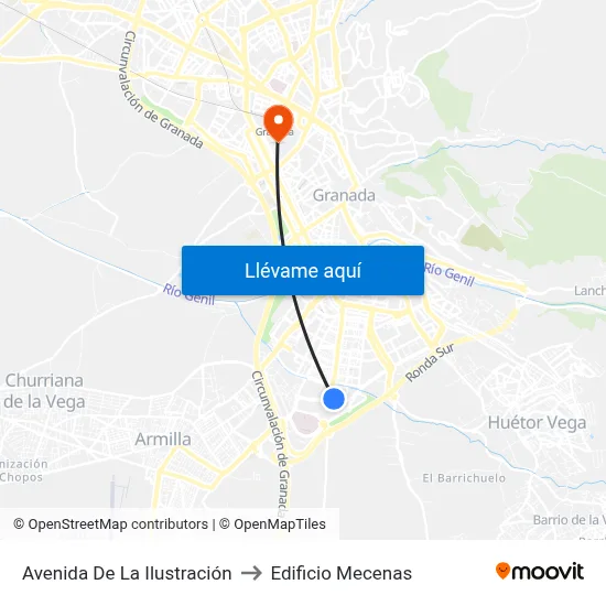 Avenida De La Ilustración to Edificio Mecenas map