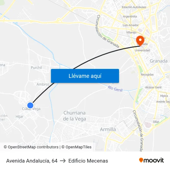 Avenida Andalucía, 64 to Edificio Mecenas map