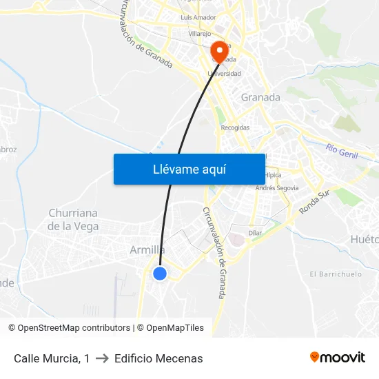 Calle Murcia, 1 to Edificio Mecenas map