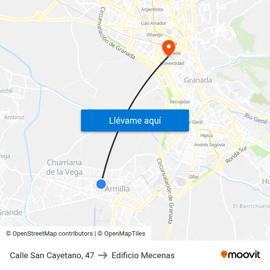 Calle San Cayetano, 47 to Edificio Mecenas map