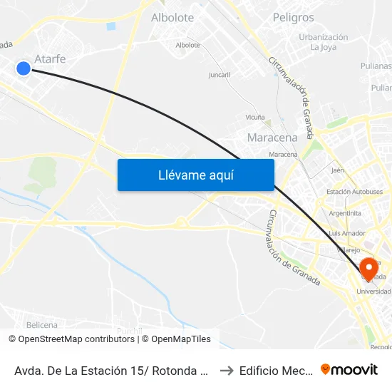 Avda. De La Estación 15/ Rotonda Las Tres C to Edificio Mecenas map
