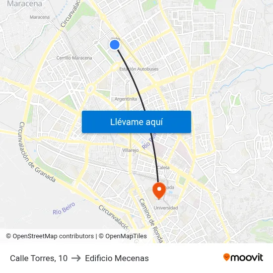 Calle Torres, 10 to Edificio Mecenas map