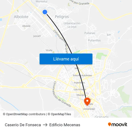 Caserío De Fonseca to Edificio Mecenas map