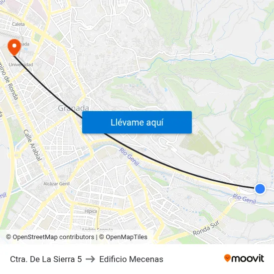 Ctra. De La Sierra 5 to Edificio Mecenas map