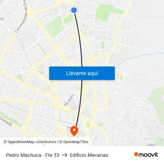 Pedro Machuca - Fte 33 to Edificio Mecenas map