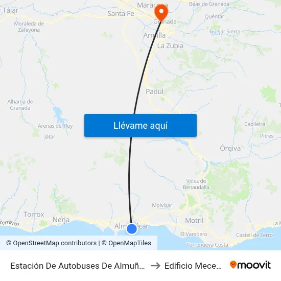Estación De Autobuses De Almuñécar to Edificio Mecenas map
