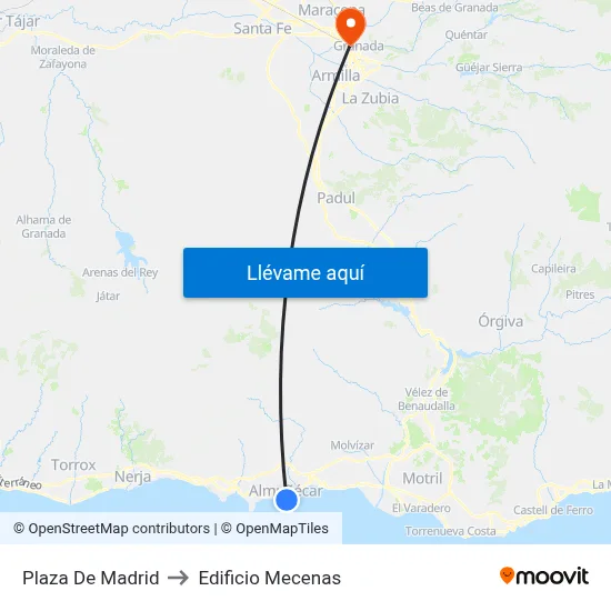 Plaza De Madrid to Edificio Mecenas map