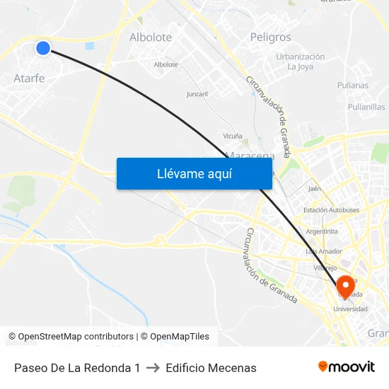Paseo De La Redonda 1 to Edificio Mecenas map