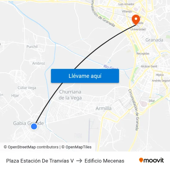 Plaza Estación De Tranvías V to Edificio Mecenas map