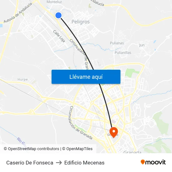 Caserío De Fonseca to Edificio Mecenas map