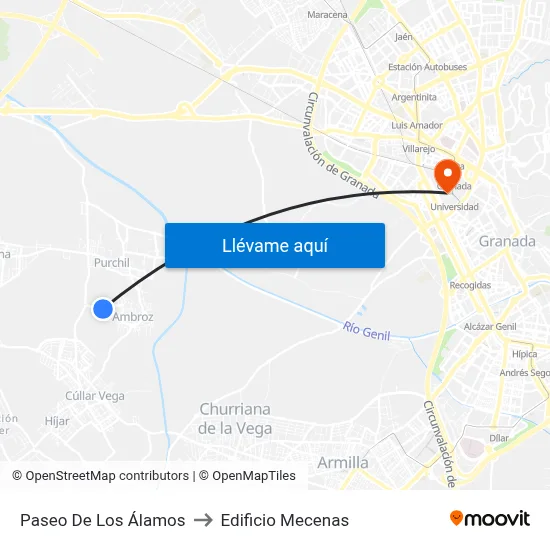 Paseo De Los Álamos to Edificio Mecenas map