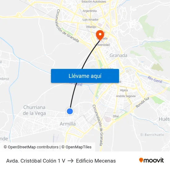 Avda. Cristóbal Colón 1 V to Edificio Mecenas map