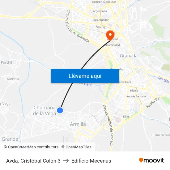 Avda. Cristóbal Colón 3 to Edificio Mecenas map